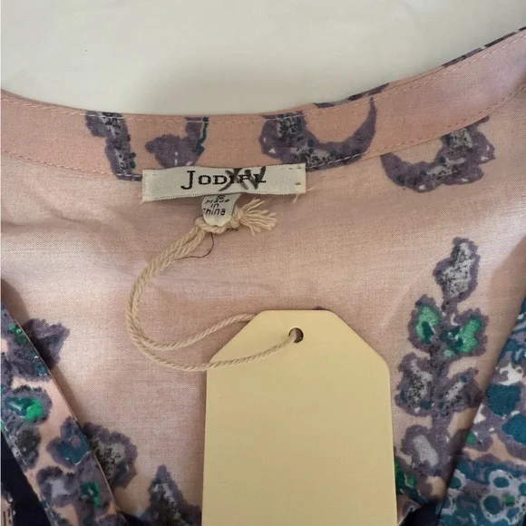 Jodifl Boho Paisley Print Lace Up Neck Maxi Dress Size S NWT - Picture 6 of 10